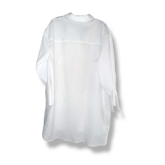 SHEIN Curve Women's Casual Versatile Solid Color Long Sleeve Shirt, size 1XL - Picture 2 of 4